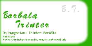 borbala trinter business card